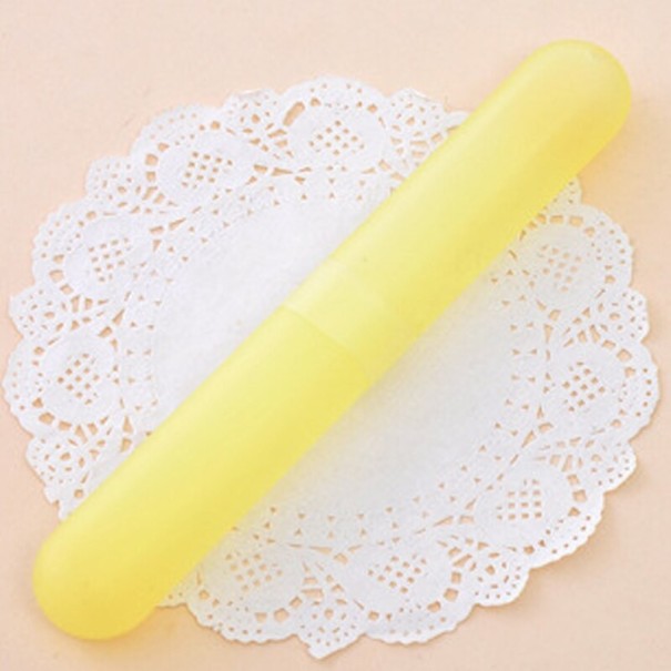 Estuche para cepillo de dientes amarillo