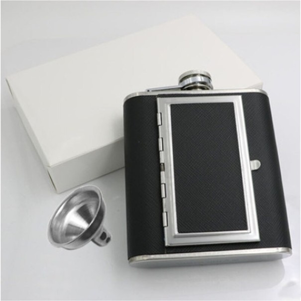 Estuche para cigarrillos con solapa negro S