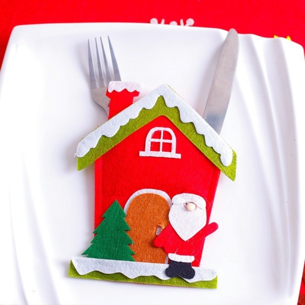 Estuche para cubiertos navideño 40