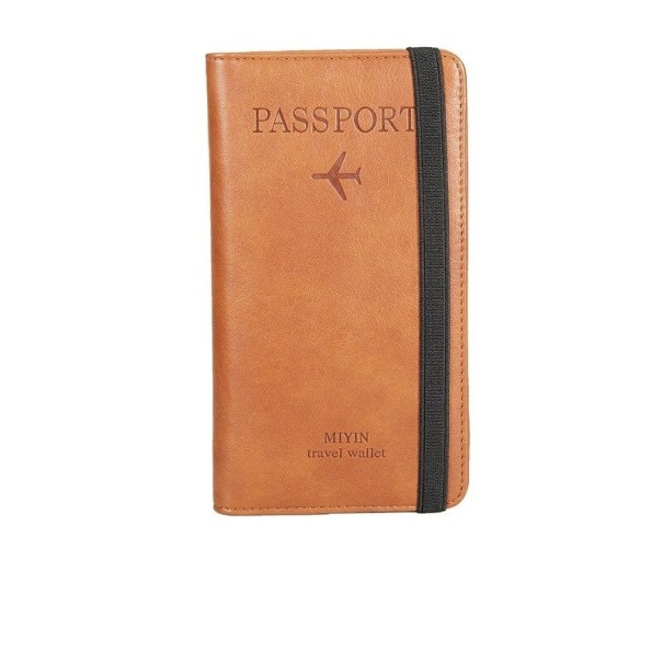 Estuche para documentos de viaje T1016 marrón claro