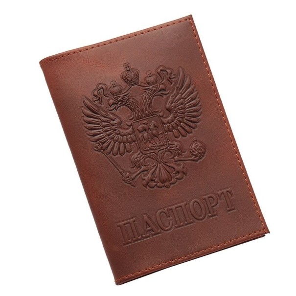 Estuche para documentos de viaje T977 marrón