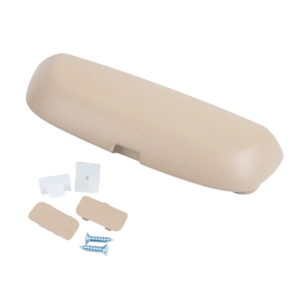 Estuche para gafas de sol para coche, 20,5 x 7,5 x 3,8 cm, plástico ABS, con ajuste seguro en el interior. beige