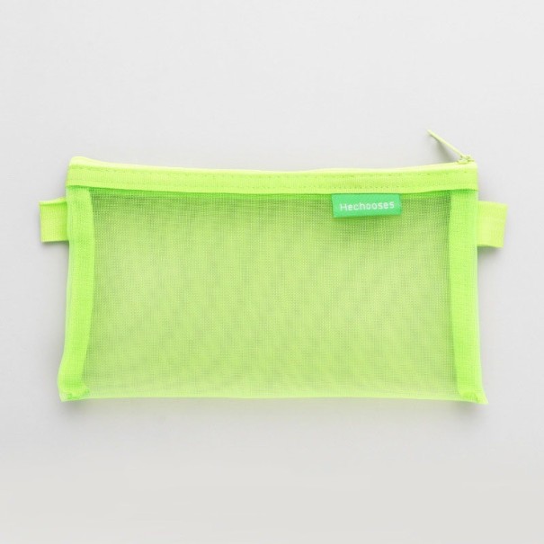 Estuche para lápices cuadrado transpirable verde neón