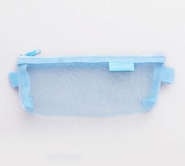 Estuche para lápices ovalado transpirable azul