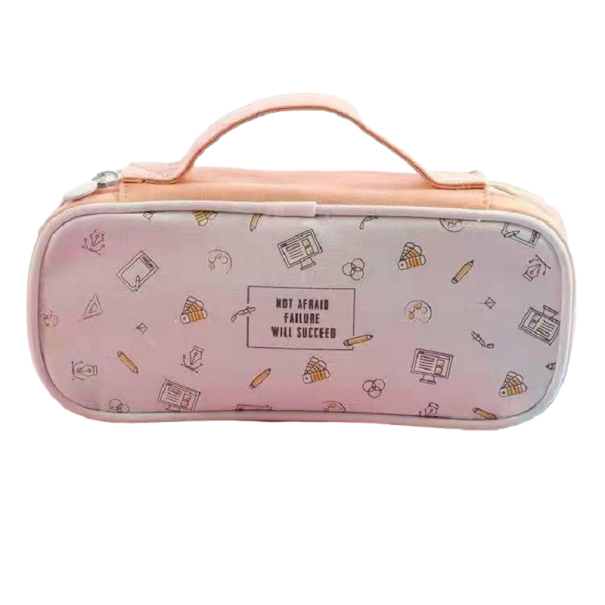 Estuche para lápices para útiles de escritura. albaricoque