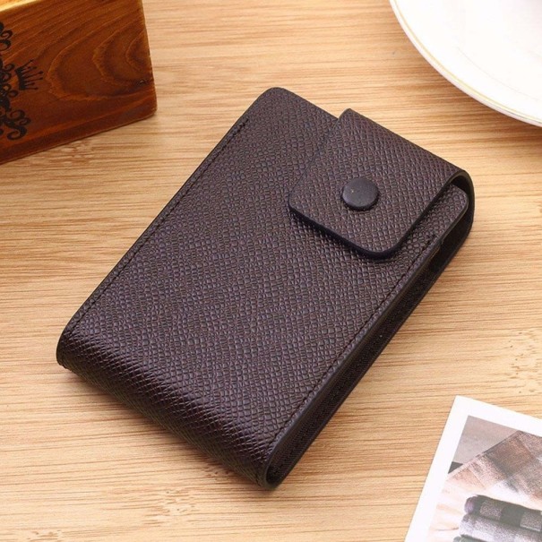 Estuche para tarjetas marrón oscuro