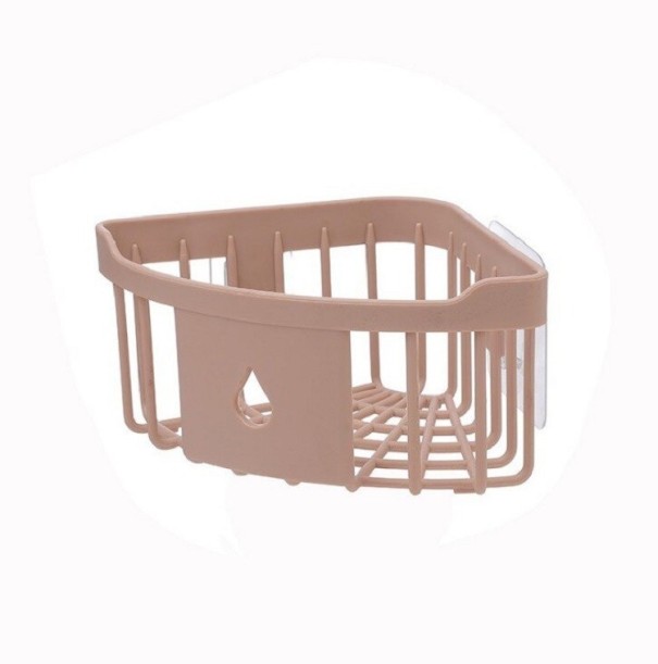 Étagère de salle de bain autocollante rose