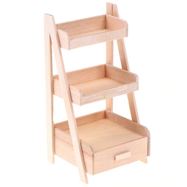 Étagère en bois pour poupée 1