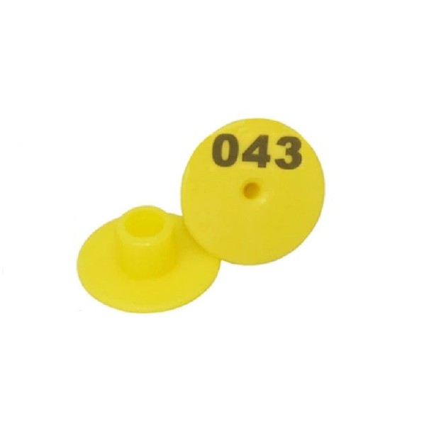 Etichete pentru urechi pentru animale 100 buc galben Etichete pentru urechi pentru animale 100 buc galben