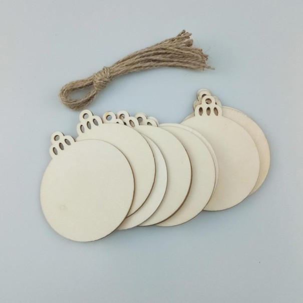 Etichette di Natale in legno 10 pz 2