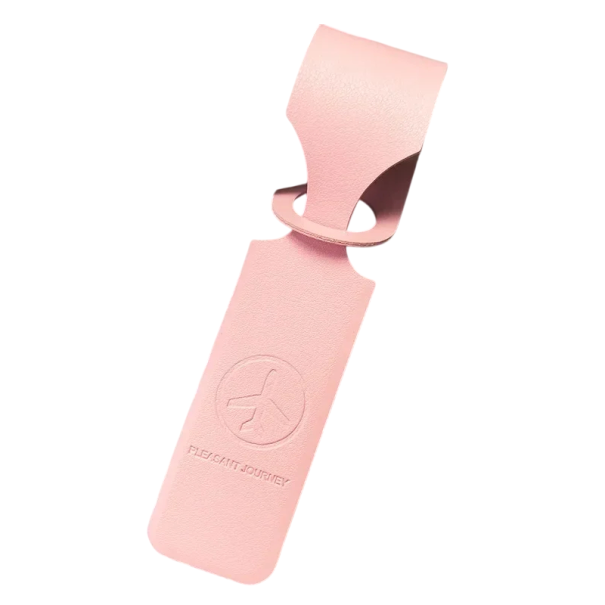 Etiqueta con nombre para equipaje 25,5×3,8 cm de PU cuero multicolor identificativa para maleta mochila o bolso rosa