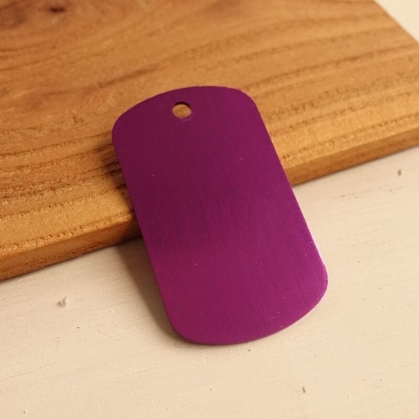 Etiqueta de cão vazia para coleira 20 unid roxo S