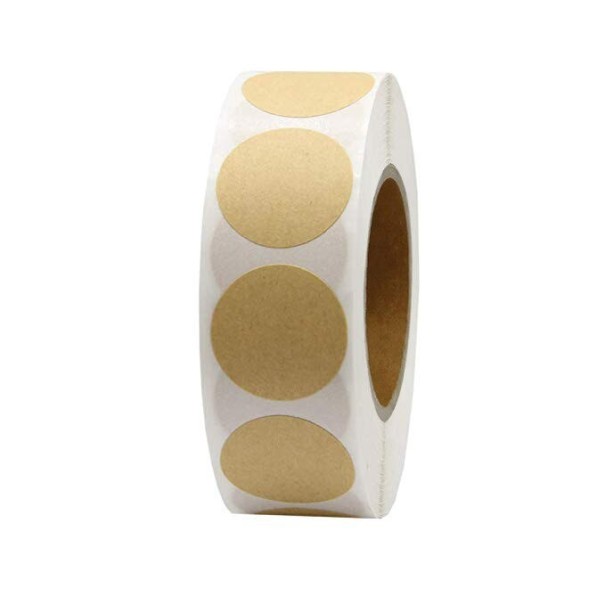 Etiquetas autoadhesivas redondas 500 uds. beige