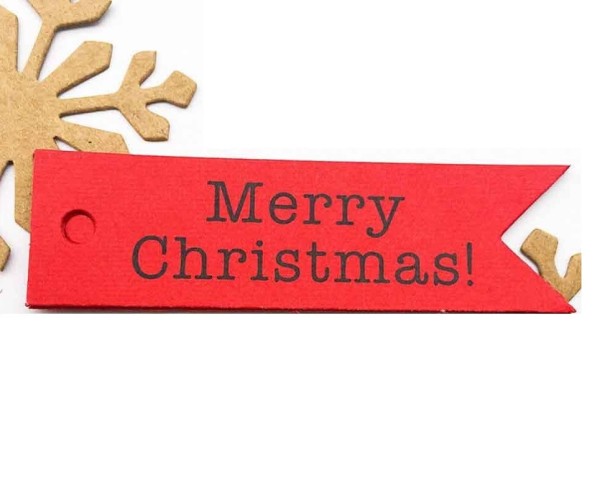 Etiquetas para regalo de Navidad 100 uds. rojo