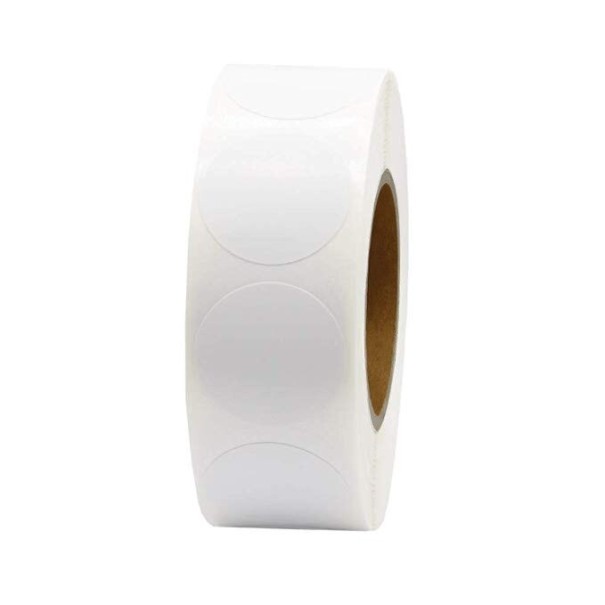 Étiquettes autocollantes rondes 500 pcs blanc
