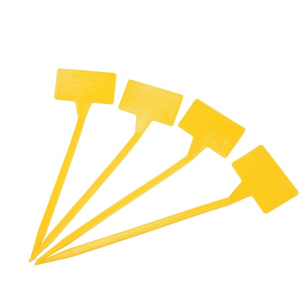 Étiquettes de jardin à enfoncer jaune 15 pcs