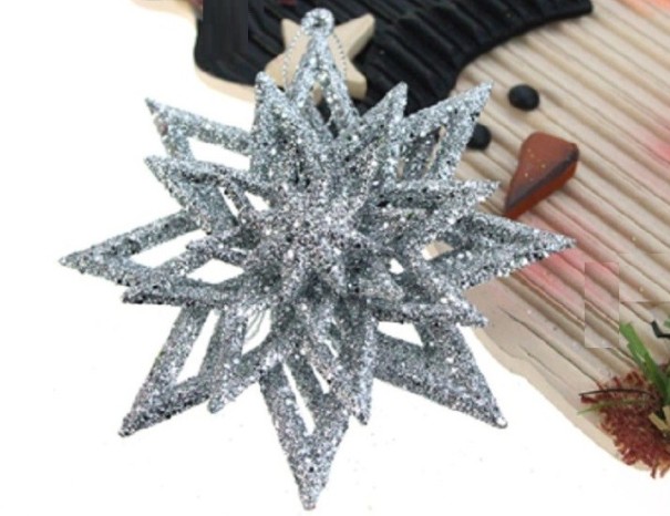 Étoile 3D de Noël argenté