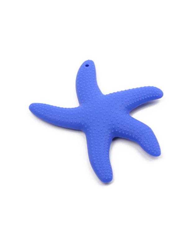 Étoile de mer - Anneau de dentition en silicone J2527 bleu