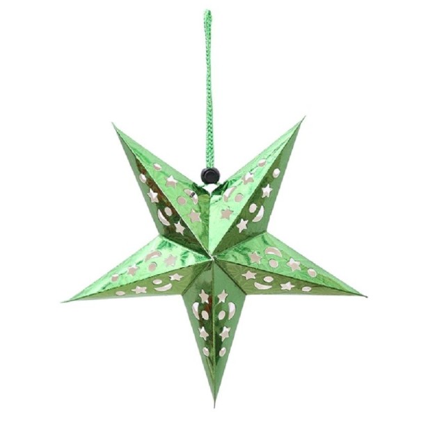 Étoile de Noël suspendue vert M