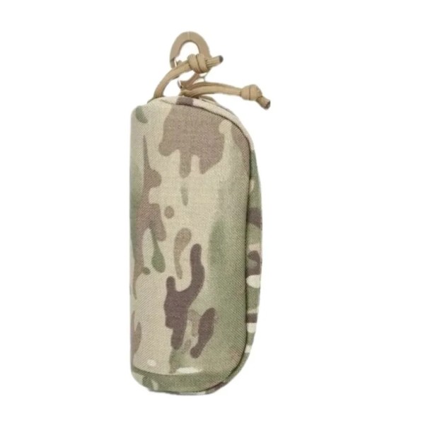Étui à lunettes tactique 17 x 8 x 5 cm en nylon 1000D Étui rigide pliable avec mousqueton Convient pour la ceinture ou le sac à dos camouflage
