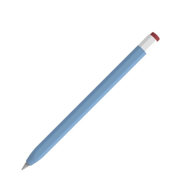 Étui de protection pour Apple Pencil de 1ère et 2ème génération en silicone liquide, protection contre les chocs et les rayures bleu