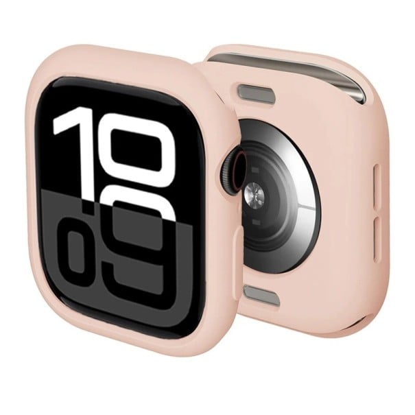 Etui do Apple Watch 42 mm Series 10 11 Miękka silikonowa osłona Ochronne etui odporne na wstrząsy iWatch Elastyczny bumper akcesoria różowy