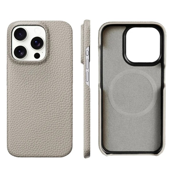 Etui do iPhone Air Magnetyczny ochraniacz Skórzana luksusowa osłona z mocnym magnesem dla stylowej ochrony szary