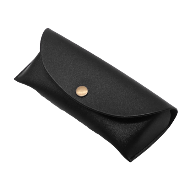Étui en cuir pour lunettes T1007 noir