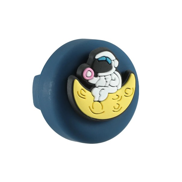 Étui en silicone étanche pour AirTag avec astronaute sur la lune pour lacets et chaussures d'enfants accessoire de traqueur GPS 35x27x20mm 1