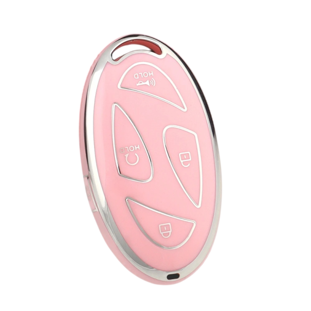 Étui en TPU pour clé à distance 5 boutons pour Hyundai IONIQ 6, Grand Prix GN7, Kona rose