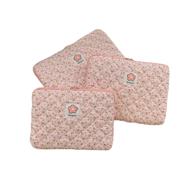 Etui Flower Case na MacBooka i iPada 9,7–11 cali, 29 x 22 cm różowy
