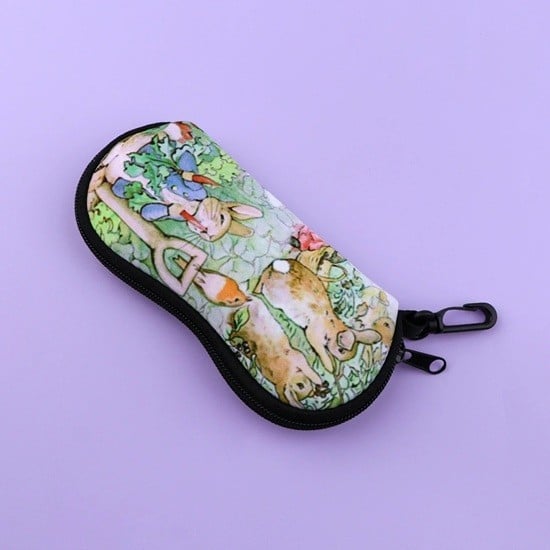 Etui na okulary 17,9 x 8,5 cm Etui ochronne zamykane na suwak z karabińczykiem Zapięcie na suwak Etui podróżne z motywem królika dla dzieci 1