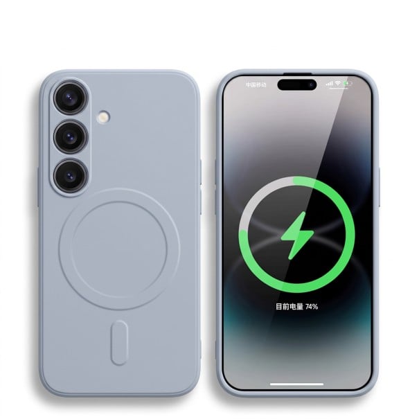 Etui na Samsung Galaxy S26 z obsługą ładowania magnetycznego Magnetyczny pierścień Materiał TPU Termoplastyczny poliuretan Tylny szary