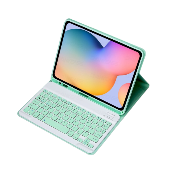 Étui pour tablette avec clavier Samsung Galaxy Tab S6 Lite 10,4" vert clair