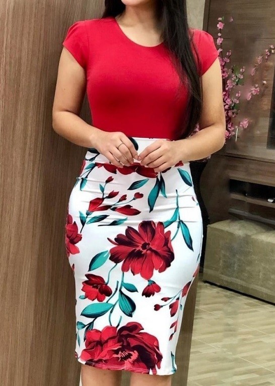 Etuikleid mit hoher Taille M 2