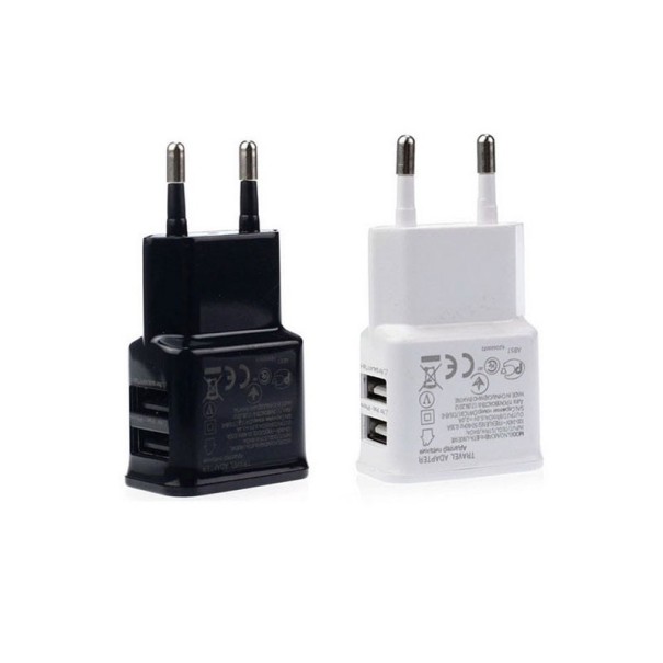 EU-laddningsadapter 2 USB-portar