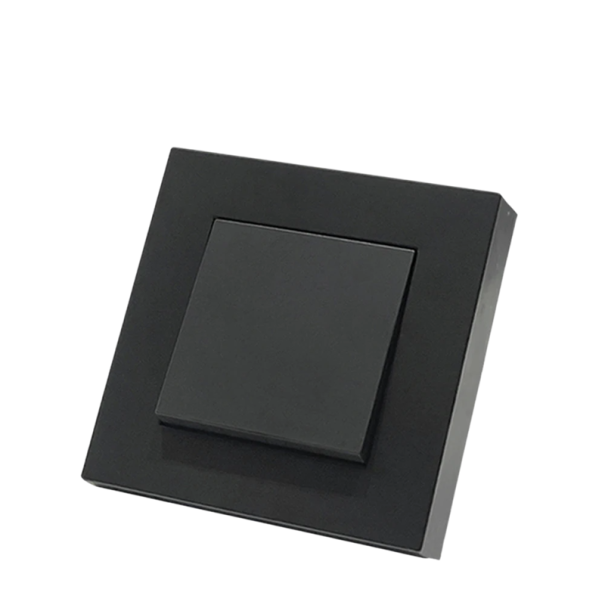 EU Socket with Switch 220V 16A Earthed Single Pole Switch Non-Flammable Plastic 83×83 mm Residential Wall Installation 1