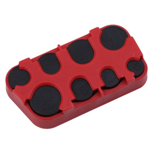 Euromøntholder 10 x 5 x 2,5 cm Metalmøntholder Møntboks rød