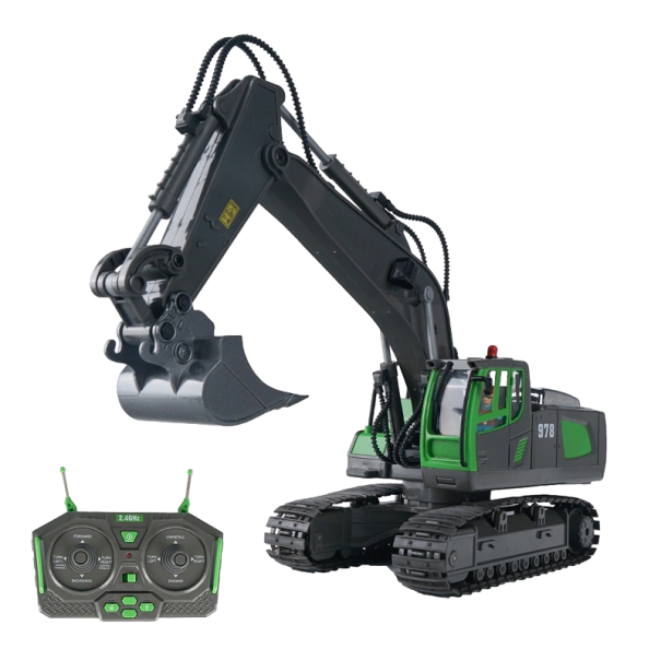 Excavator RC cu telecomanda 1:20 Z254 verde