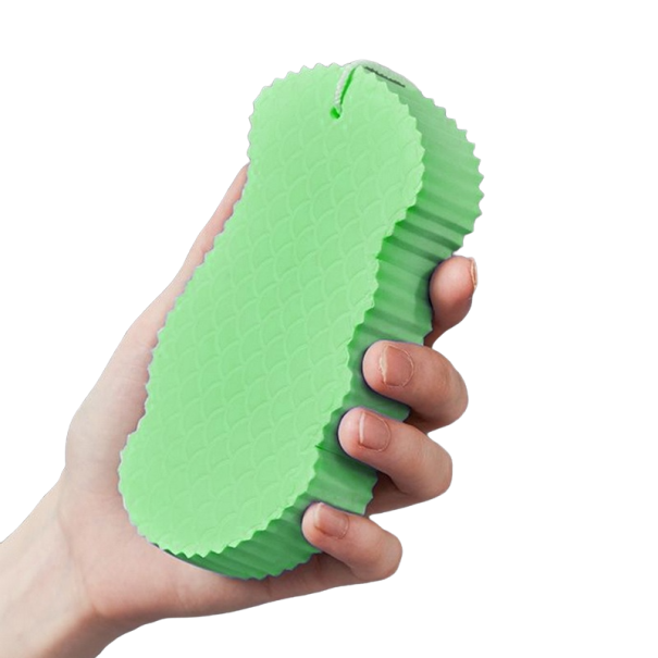 Exfolierande badsvamp grön