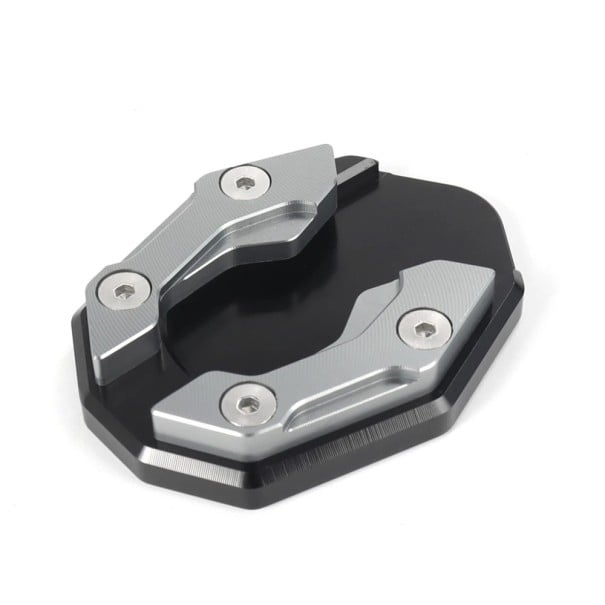 Expansion Pad for Motorcycle Side Stand CNC Aluminium Plate Against Sinking Stable Colour Variants grey