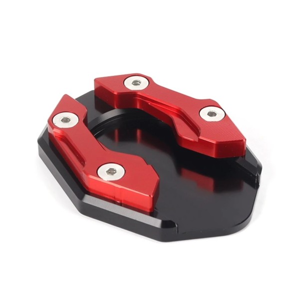 Expansion Pad for Motorcycle Side Stand CNC Aluminium Plate Against Sinking Stable Colour Variants red