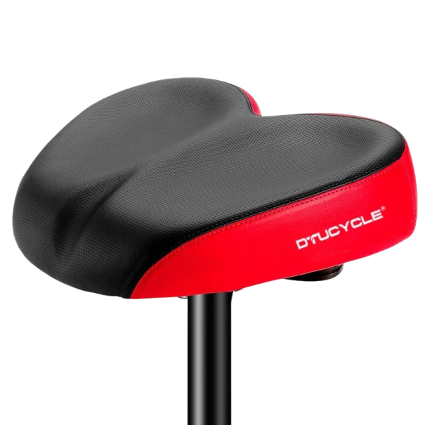 Extended Bicycle Saddle 21 x 26 x 5.5 cm Comfortable Shock-Absorbing Seat for Road and Mountain Bikes Ergonomic Cycling Seat red
