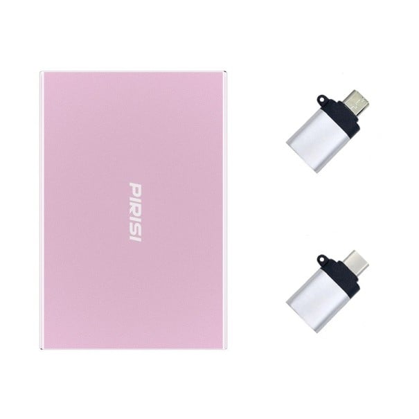 Externe Festplatte mit OTG-Adaptern rosa 750GB
