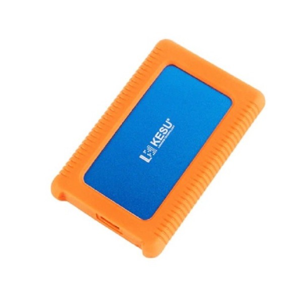 Externe Festplatte mit Schutzhülle blau 2TB