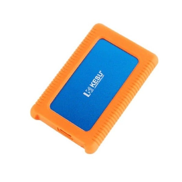 Externe Festplatte mit Schutzhülle blau 500GB