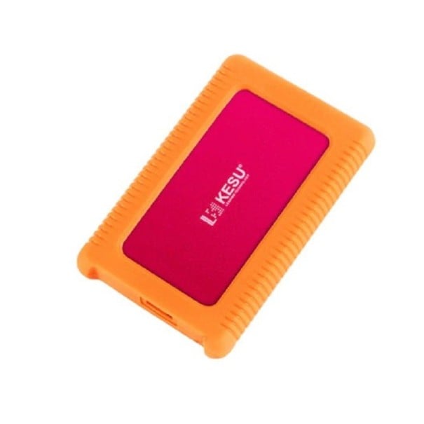 Externe Festplatte mit Schutzhülle rot 160GB