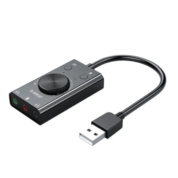 Externe USB-geluidskaart met 3,5 mm audio-aansluiting Microfoon- en hoofdtelefoonadapter Volumeregeling Stereo zonder stuurprogramma's Plug 1