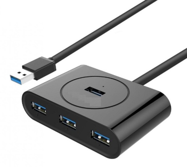 Externí 4 portový 3.0 USB HUB J1305 černá 50 cm