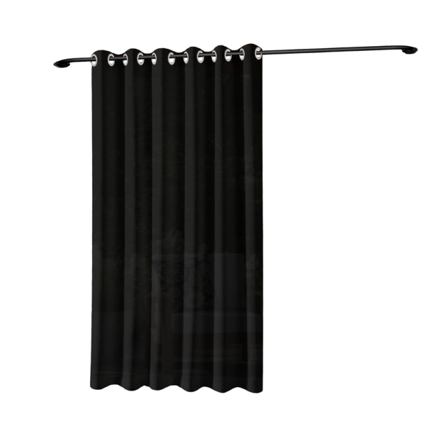 Extra breiter wasserdichter Außenvorhang mit Ösen, 254 x 241 cm, strapazierfähiger Stoff, für höhere Pergolen, Terrassen und Pavillons schwarz